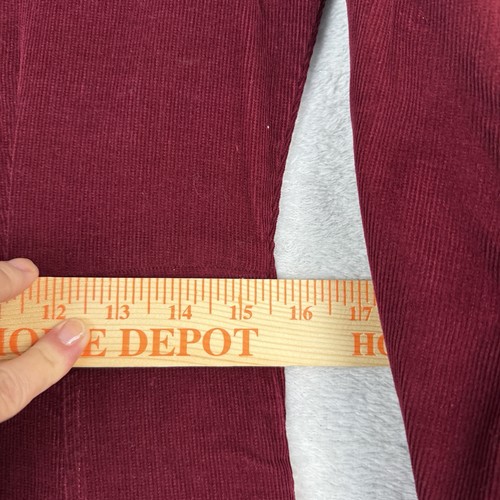 Abito camicia velluto a coste vintage anni 90 2 piccole tasche bordeaux modesto maxi cottage boho - Foto 13 di 16