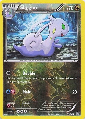 Sliggoo - Pokemon Reverse Holo Uncommon 2015 Ancient Origins 59/98 NM