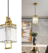 Gold Kitchen Pendant Light Fixtures, Modern Crystal Chandelier Light