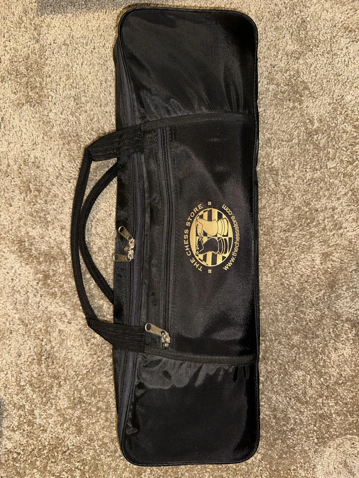 The Chess Store Professional Deluxe Carry-All Plastic Chess Set Black & Camel Pi - Image 2 of 4