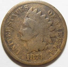 1874 Indian Head Cent - #11444-12