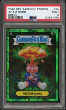 2020 Garbage Pail Kids Sapphire Edition #8A ADAM BOMB GREEN /50 PSA Mint 9 GPK