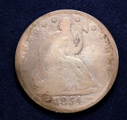 1854 Seated Liberty Half Dollar 50¢ Good