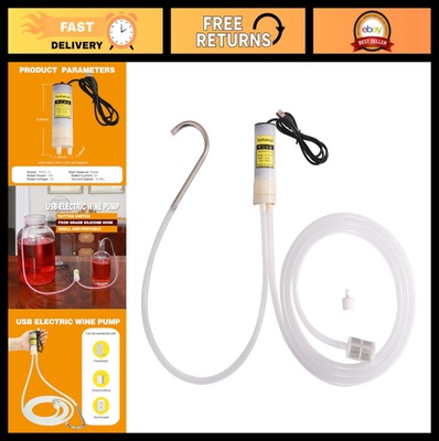 #ad USB Electric Wine Transfer Pump Portable Auto Siphon for Home Brew Beer amp; Kom $39.99