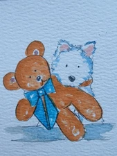 Aceo Original Mixed Media Art Card