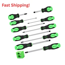 11PCS Screwdriver Set, Magnetic Phillips & Flat Head Hand Tools Kit