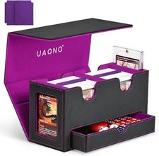 MTG Deck Box with Commander Display Window, Holds 250+ Sleeved Cards