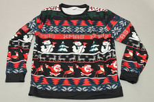 New Unisex Casual Long Sleeve Holiday Christmas Santa Sweater - Size Large