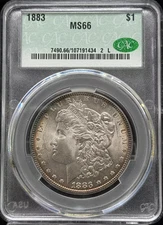 1883 Morgan Silver Dollar CACG MS 66 CAC