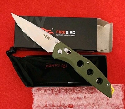 Discontinued Ganzo Firebird FB7621-GR NIB Axis G Lock Knife G-10 Handle Rare