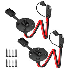 2 Pack SAE Quick Connector Harness  1FT 10AWG SAE Adapter Male Plug to Female So