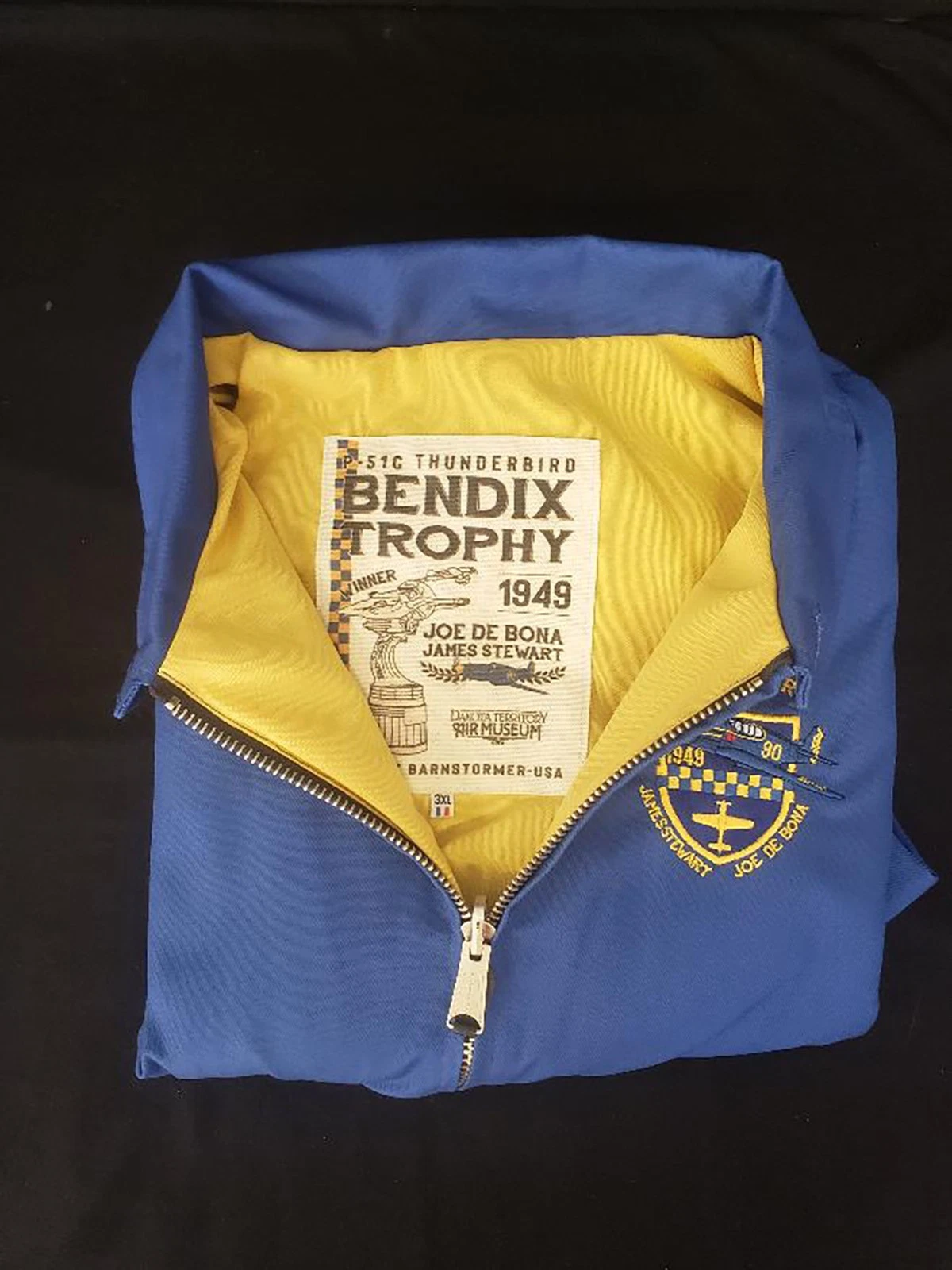 Barnstormer Thunderbird Bendix Air Racing Jacket Blue Unused P-51C Mustang - product detail image 3