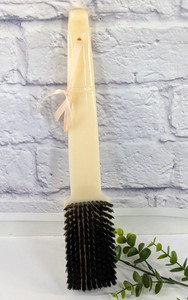 😍FULLER BRUSH LONG HANDLED 12 INCH BATH SHOWER BACK SCRUBBER IVORY VTG 1950S