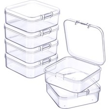 6 Pcs Clear Plastic Bead Organizer Box, Storage For Crafts, Game Pieces, Buttons