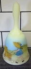 Fenton Custard Satin Glass Going Home Girl Pushing Baby Stroller Diane Johnson