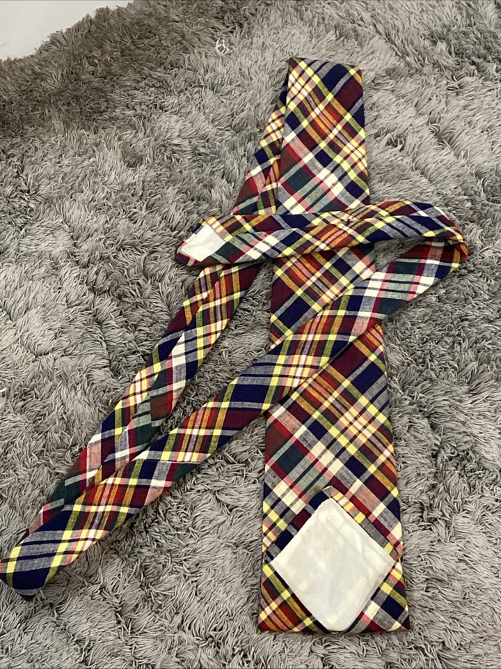 CORBATA POLO DE RALPH LAUREN (Corbata de picnic azul, blanco, amarillo, verde y rojo.). Foto 3 de 4