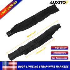 For 2007-2021 Wrangler JK JL JT Door Limiting Strap Wire Harness Black Set Of 2
