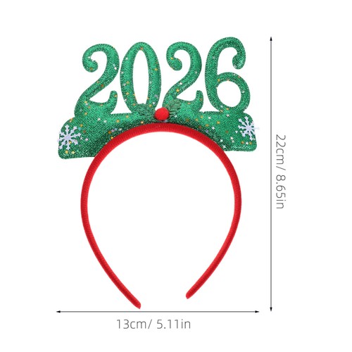 3pcs 2026 Headbands: New Year’S Party Headbands Glitter Headwear - Lunar New - Picture 2 of 12