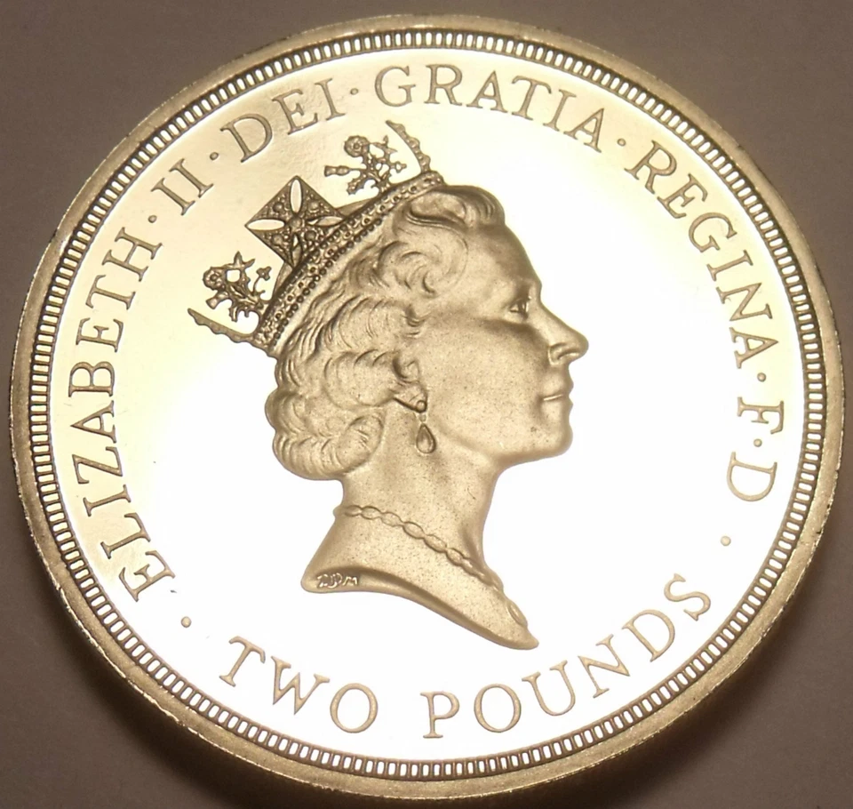 Scarce Gem Cameo Proof Great Britain 1986 2 Pounds~Commonwealth Games~Free Ship - Image 2 of 2