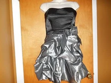 NWOT TRIXXI GUNMETAL GRAY & BLACK HOMECOMING HOLIDAY BUBBLE DRESS 5 L@@K 