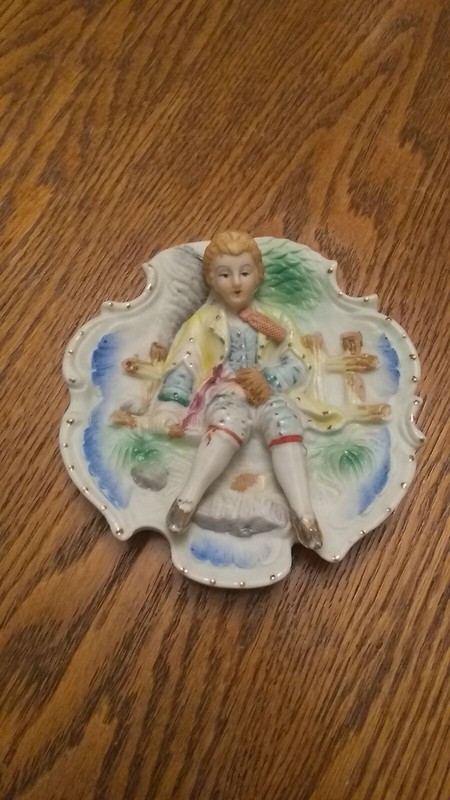 Chase Hand Painted Bisque 3d wall hanging made in Japan