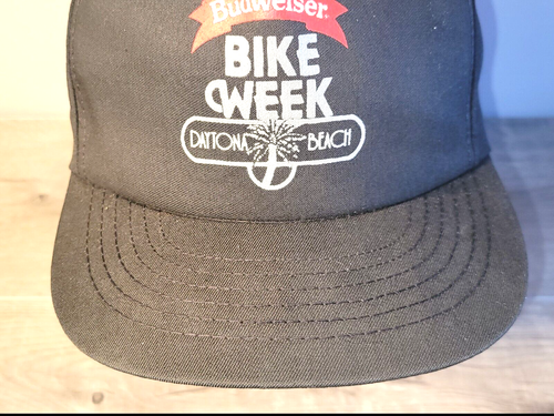 Budweiser Black Snapback Daytona Beach Bike Week Official Product USA NEW - Picture 4 of 12