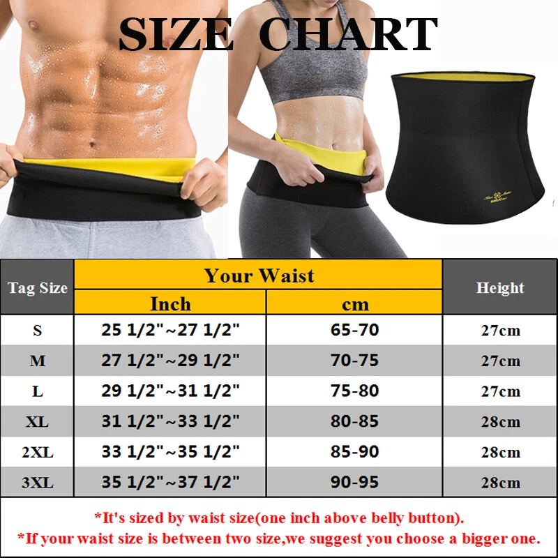Mens Women Neoprene Slimming Belt Body Shaper Tummy Tuck Girdle Waist Cincher US - Image 2 of 4