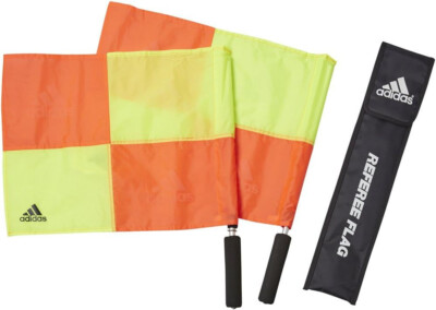 Original Adidas 2 Stück Linienrichter Flaggen, Fußball Hockey Rugby