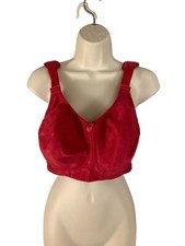Women  s Elia Bra 34G Red Minimizer Wireless Padded Straps EUC