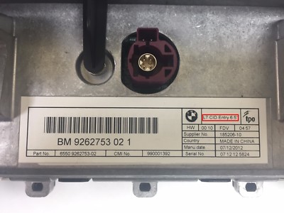 BMW 3 Series navigation display screen BMW F30 F31 F34 L7 CID