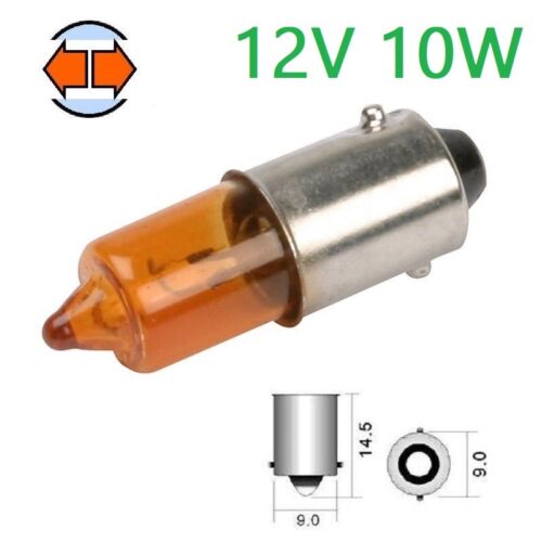 12V 10W BA9S MINI ORANGE FLASHING MOTORCYCLE SCOOTER MOPED BULB - Picture 1 of 1