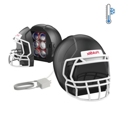 FOOTBALL HELMET MINI FRIDGE 14 Inch 6-Can Capacity White/Black/Blue Available