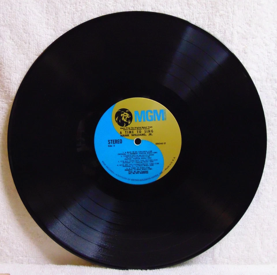 Hank Williams, Jr.– A Time To Sing - 1968 MGM Records SE-4540 ST Vinyl LP - VG+ - Image 4 of 4