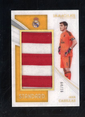 2021-22 Immaculate Soccer Gold Iker Casillas Player-Worn Jumbo Patch 4/10