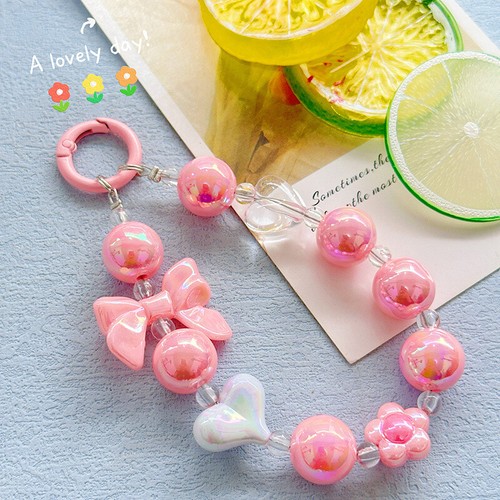 New Colorful Bow Pendant Mobile Phone Chain Lanyard Short Keychain Hanging Charm - 第 13/18 張圖片