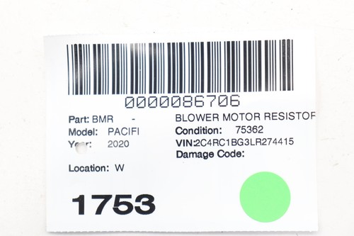 2017 - 2025 CHRYSLER PACIFICA HVAC A/C BLOWER MOTOR FAN RESISTOR OEM - Picture 10 of 10