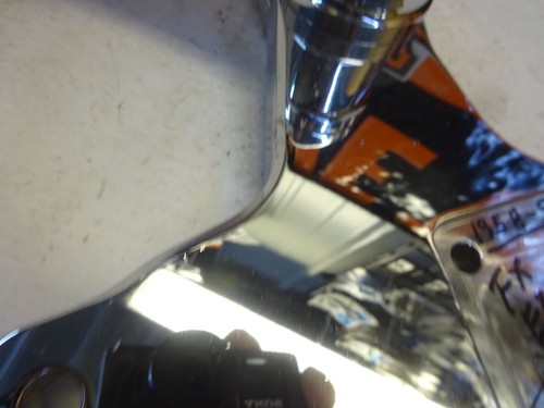 Harley BT's & Chopper's Rpl NOS Billet ACCUTRONIX CHROME SHIFTER PLATE ASSBEMBLY - Picture 9 of 12
