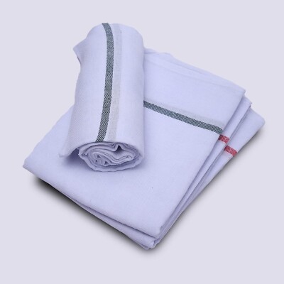Traditional Cotton Kerala Thorthu Bath Towel (Size: 49 X 24 inch, Pack of 4)