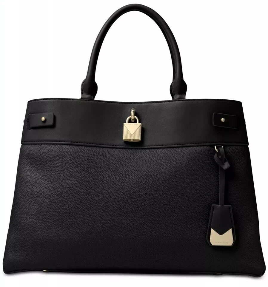 Michael michael kors gramercy polished leather top handle satchel deals