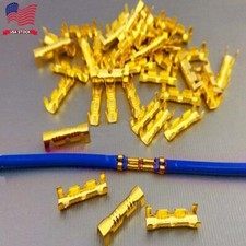 100/500X 0.5-1.5mm Car Brass Copper Crimp Electrical Wire Connectors Terminals