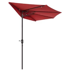 Villacera 9ft Half Umbrella Red