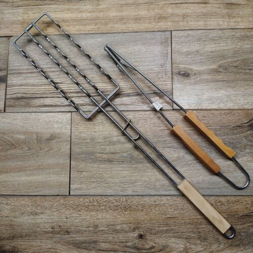 Sausage Hot Dog Griller Tongs NEW Metal Cookware Tool Camping BBQ 20" Plus