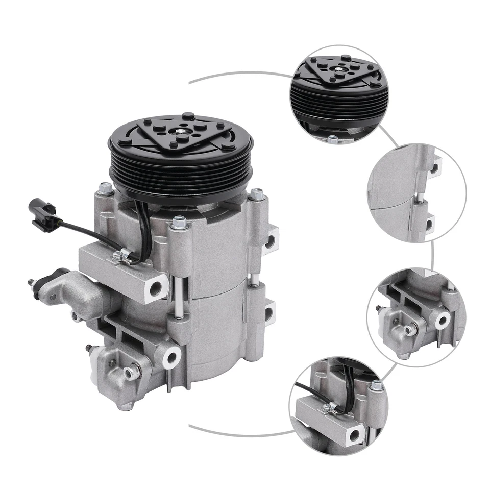 Compresor de aire acondicionado con embrague CO 10973C para Kia Sedona 2002 2003 2004 2005 3,5 L OEM# Foto 4 de 4