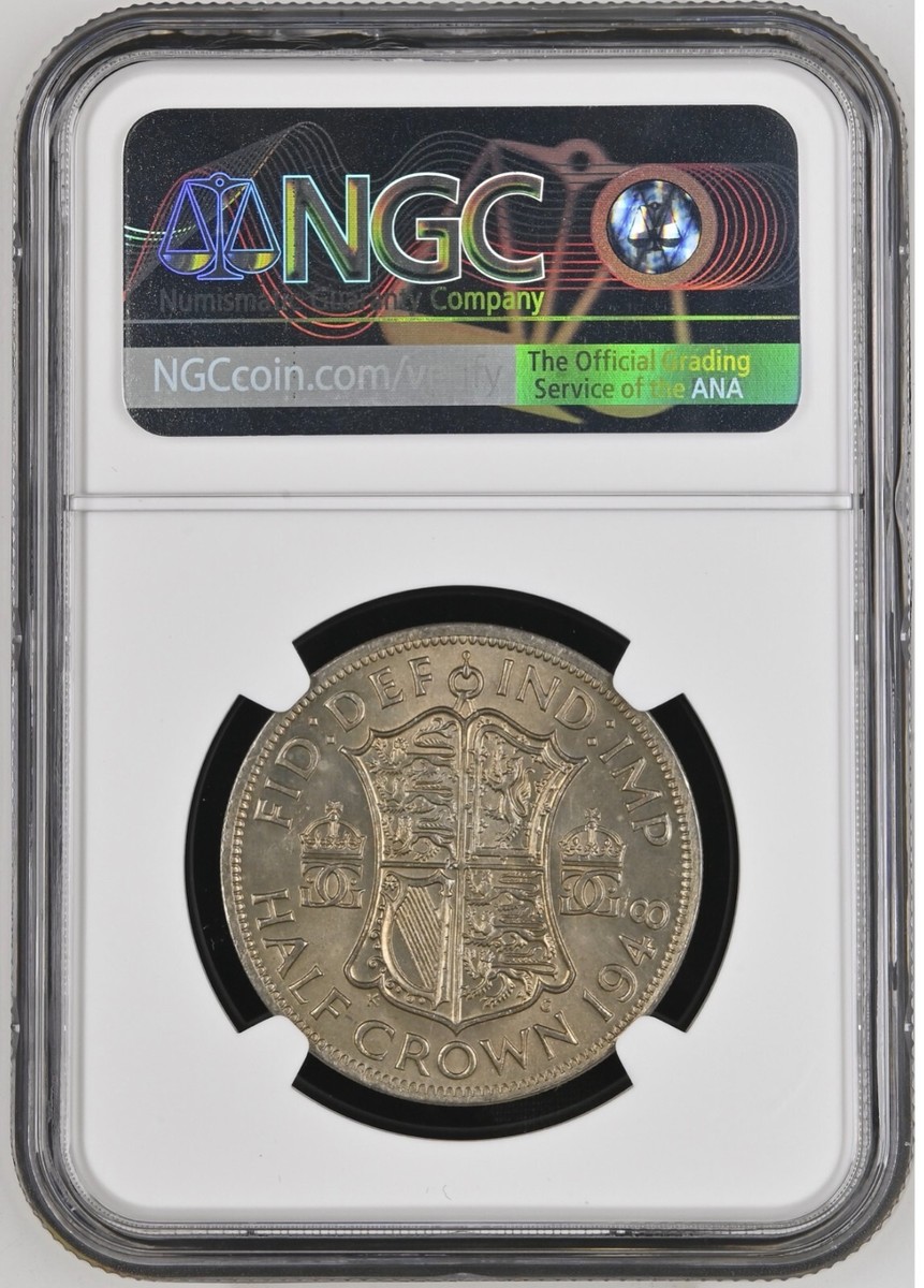 GREAT BRITAIN Half Crown 1948, NGC MS 64 Gem UNC / BU, Lustrous