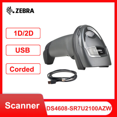 Zebra DS4608-SR7U2100AZW 2D Area-imaging USB Handheld Barcode Scanner with Cable