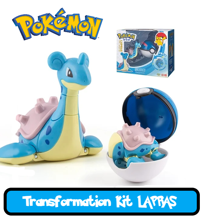 ✓ Official Pokémon Lapras Jointed Action Figure Great Poke Ball