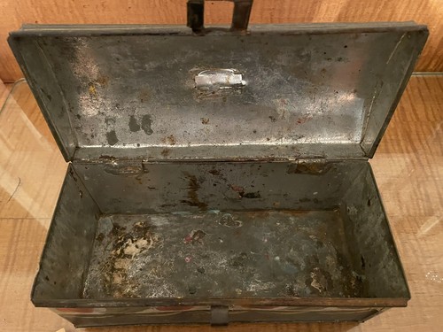 Antique 1830s New England Toleware Tin Box - Picture 7 of 9