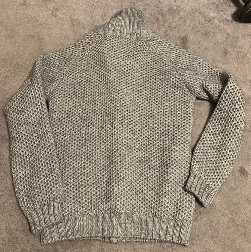 Filippo Novelli Made in Italy Button Chunky Cardigan Wool Blend Sweater Size L - Picture 6 of 8