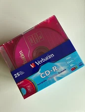 Verbatim CD-R Colored Blank Recordable Disc 25 Pack ~ New Sealed