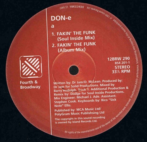 DON-E - Fakin' The Funk (12") - Bild 2 von 3